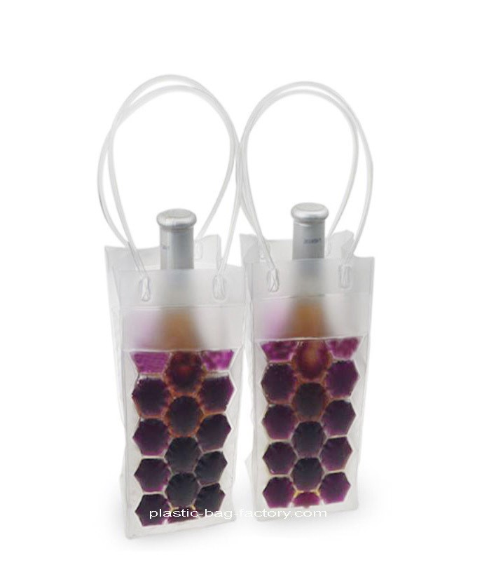 FDA Approved Reusable Plastic Gelling Drink Cooler Bag Anti-Freezing PVC Ice Wine Bag