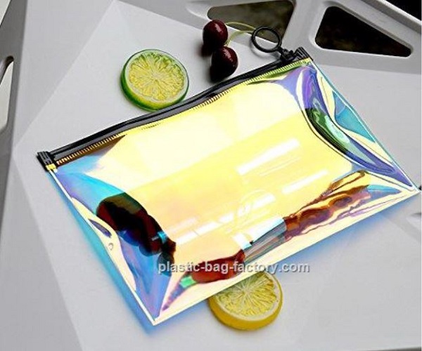 Holographic Clear PVC Cosmetic Makeup Bag Holographic Lady Travel Storage Bag