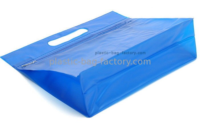 Multipurpose EVA Plastic Ziplock Pouches Reusable Cosmetic Zipper Bags with Cutting Hole Handle
